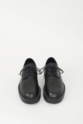 Ann Demeulemeester Black Leather Platform Derby