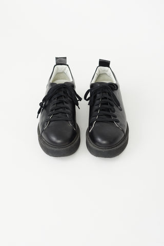 Ann Demeulemeester Black Leather Sneaker