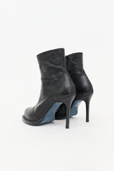 Ann Demeulemeester Leather Stiletto Ankle Boot