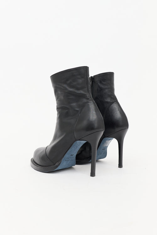 Ann Demeulemeester Leather Stiletto Ankle Boot