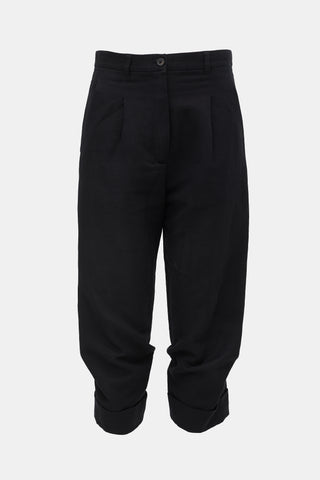Ann Demeulemeester Linen Cropped Trouser