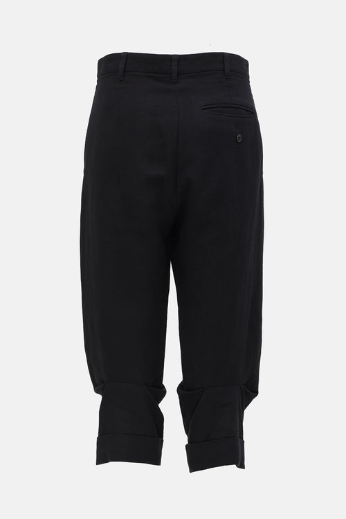 Ann Demeulemeester Linen Cropped Trouser