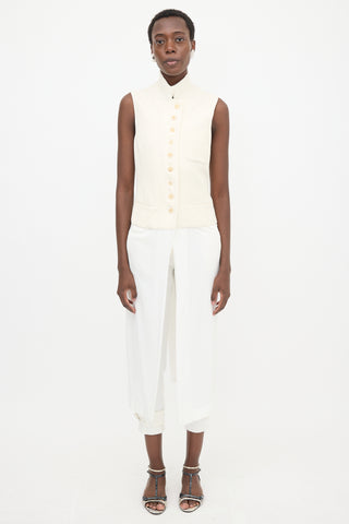 Ann Demeulemeester Twill Long Vest