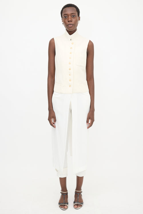 Ann Demeulemeester Twill Long Vest