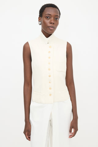 Ann Demeulemeester Twill Long Vest