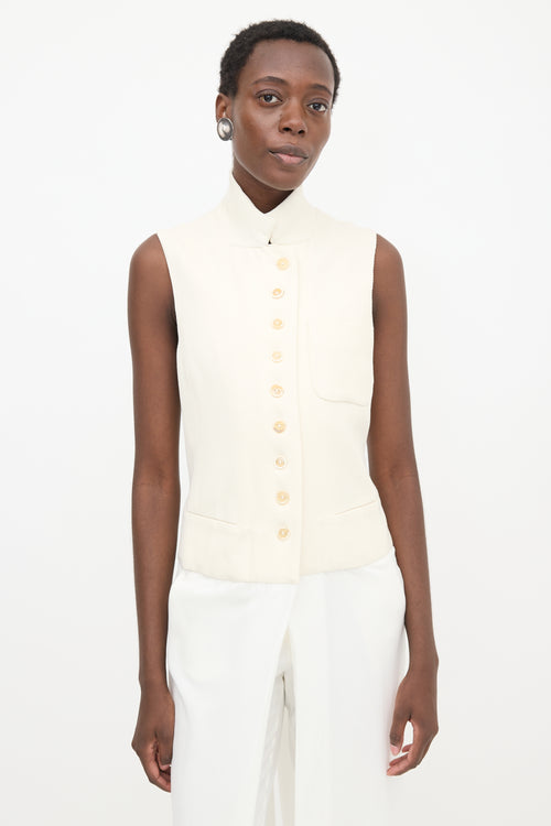 Ann Demeulemeester Twill Long Vest