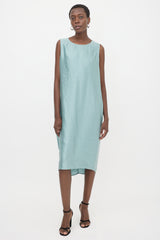 Ann Demeulemeester Linen Satin Dimness Dress