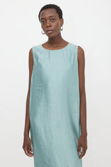 Ann Demeulemeester Linen Satin Dimness Dress