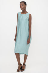 Ann Demeulemeester Linen Satin Dimness Dress