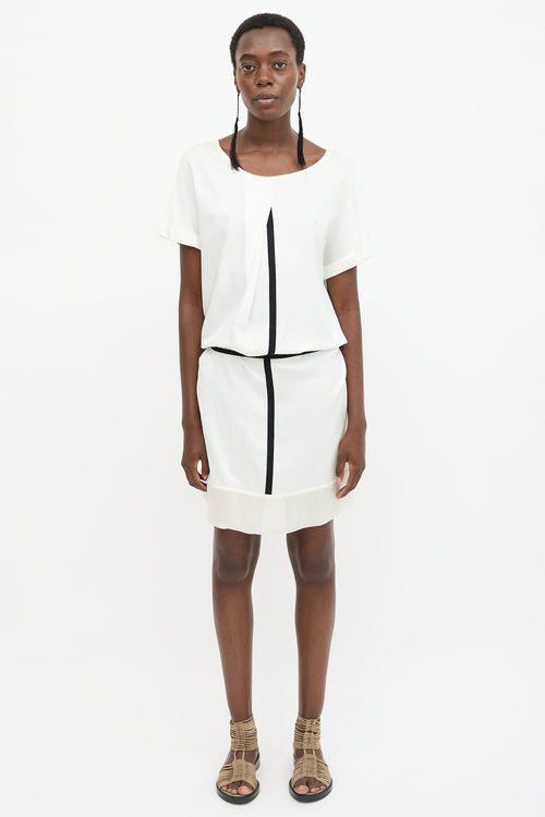 Ann Demeulemeester Ribbon Trim T-Shirt Dress