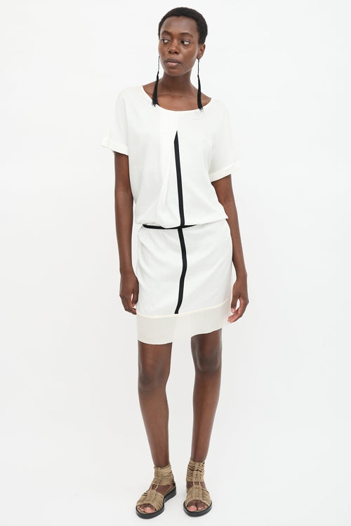 Ann Demeulemeester Ribbon Trim T-Shirt Dress