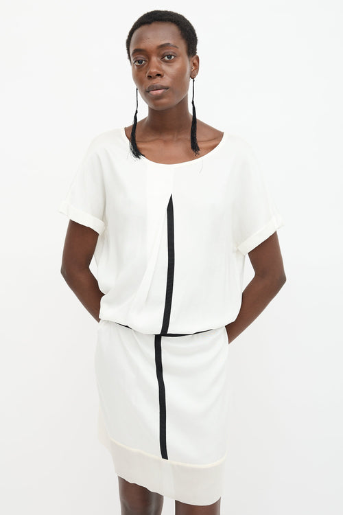 Ann Demeulemeester Ribbon Trim T-Shirt Dress