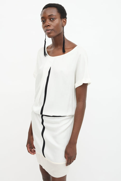 Ann Demeulemeester Ribbon Trim T-Shirt Dress