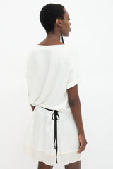 Ann Demeulemeester Ribbon Trim T-Shirt Dress