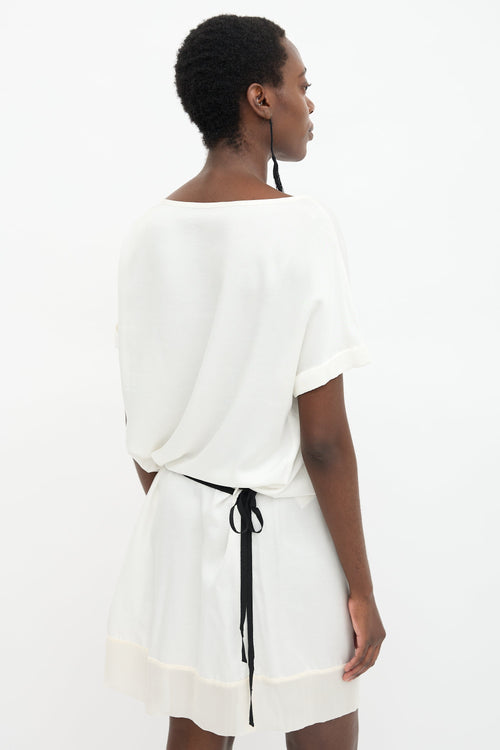 Ann Demeulemeester Ribbon Trim T-Shirt Dress