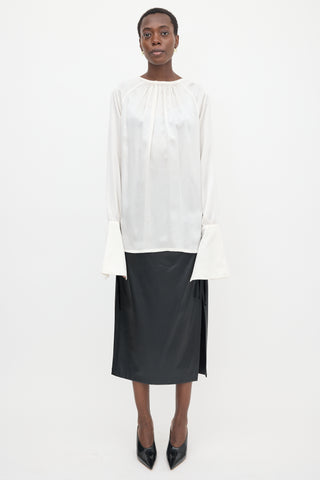 Ann Demeulemeester Silk Satin June Blouse