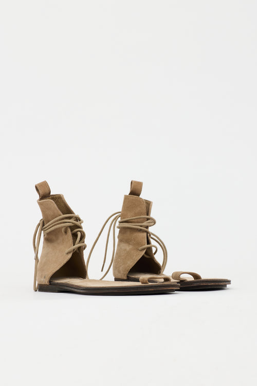 Ann Demeulemeester Suede  Sandal