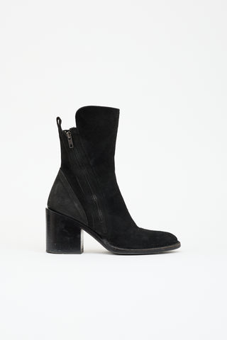 Ann Demeulemeester Suede Double Zip Boot