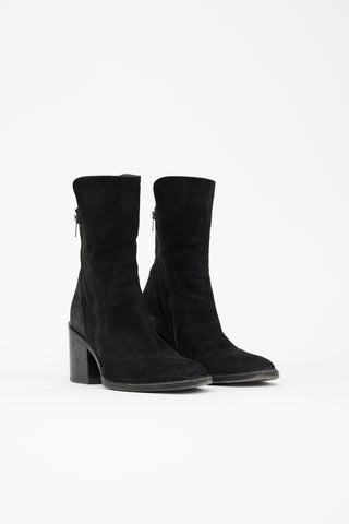 Ann Demeulemeester Suede Double Zip Boot
