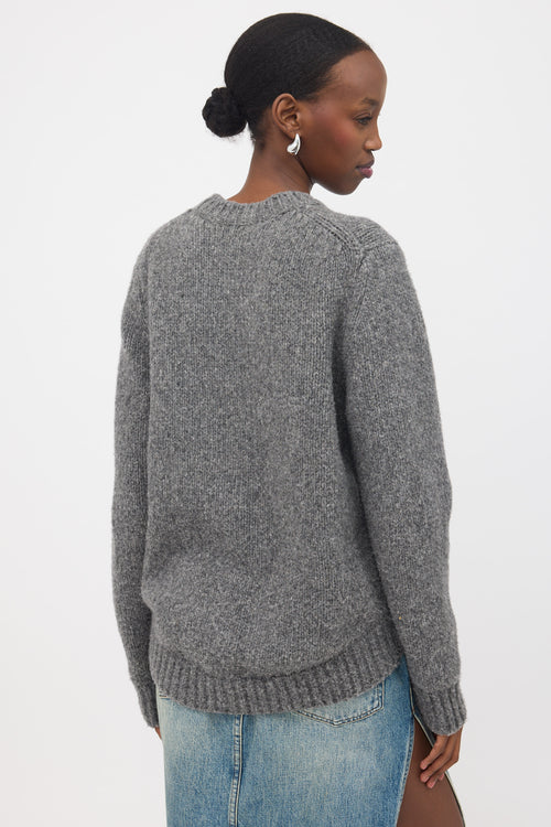 Ann Demeulemeester Wool High-Low Sweater