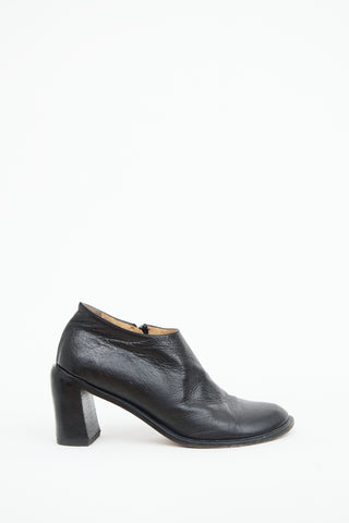 Ann Demeulemeester Black Ankle High Heel Boot
