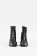 Ann Demeulemeester Black Leather Ankle Boot