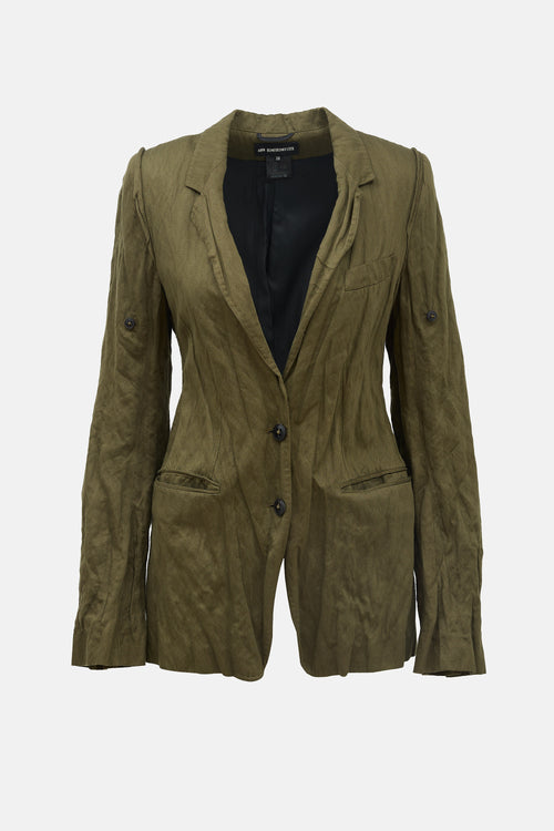 Ann Demeulemeester SS 2006 Wrinkled Blazer