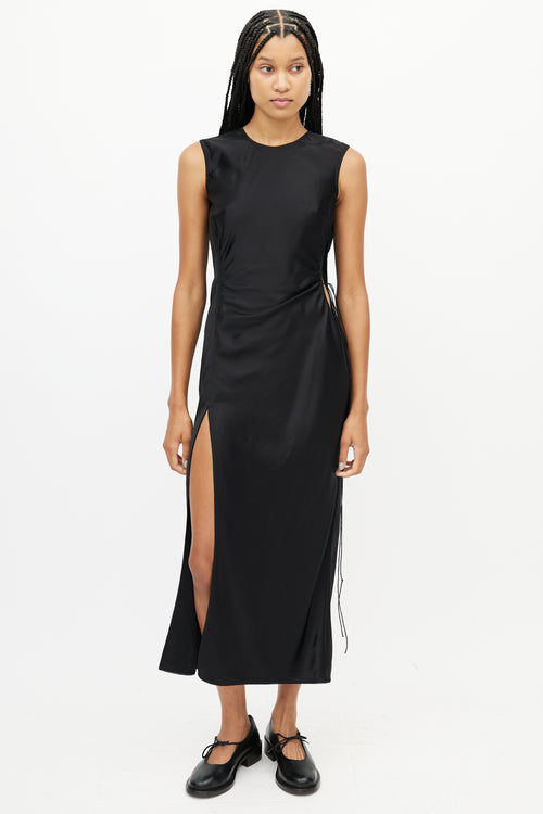 Anna October Black Cut Out Tie Dress