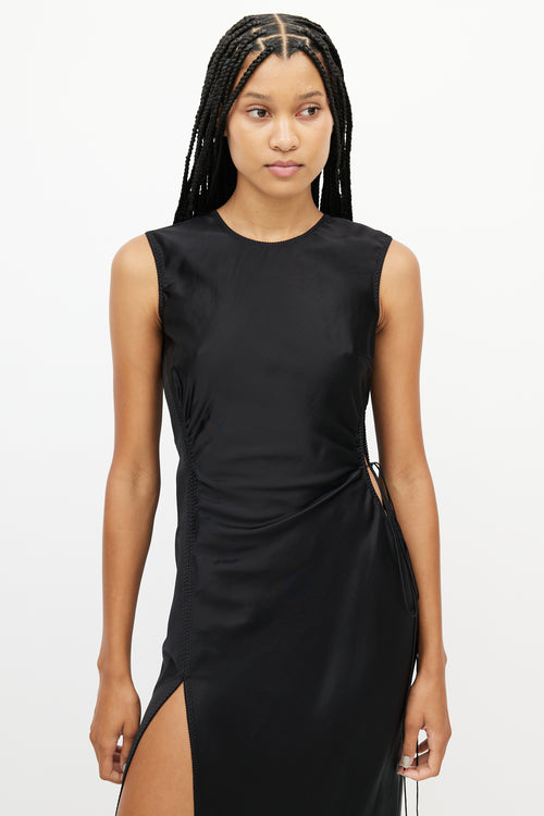 Anna October Black Cut Out Tie Dress