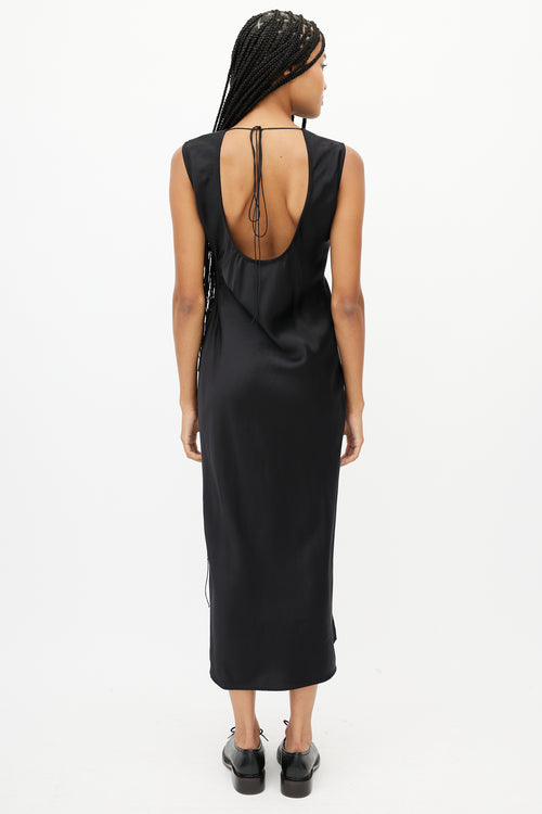 Anna October Black Cut Out Tie Dress