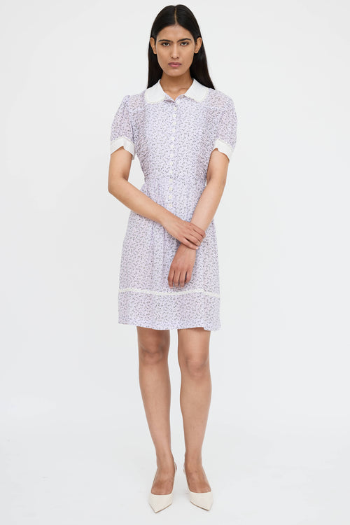 Anna Sui Patterned Button Up Dress