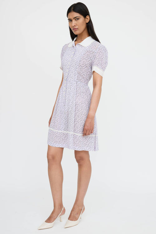 Anna Sui Patterned Button Up Dress
