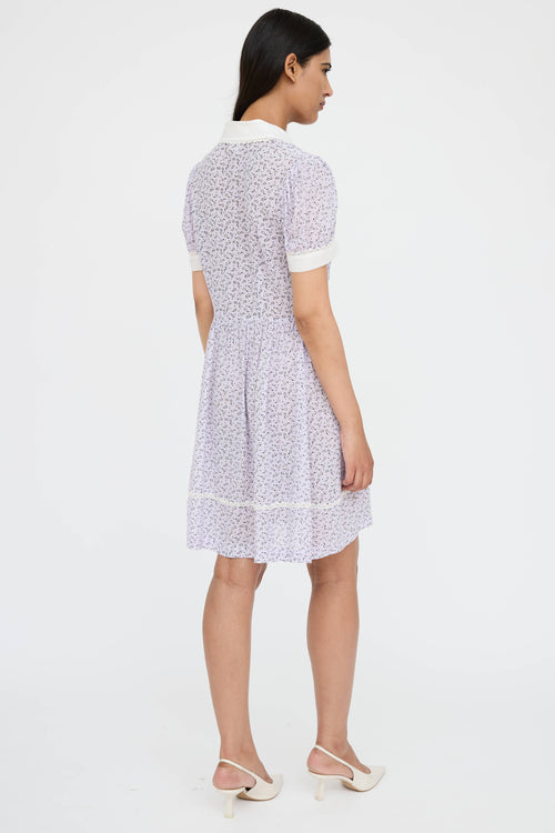 Anna Sui Patterned Button Up Dress