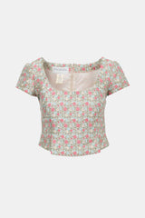 Anna Molinari SS 1998 Floral Jacquard Top