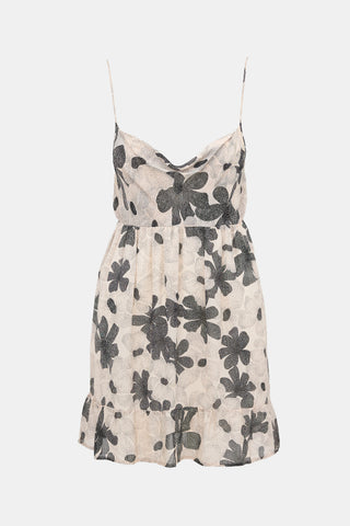 Anna Molinari Silk Printed Mini Dress