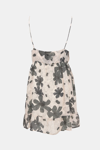 Anna Molinari Silk Printed Mini Dress