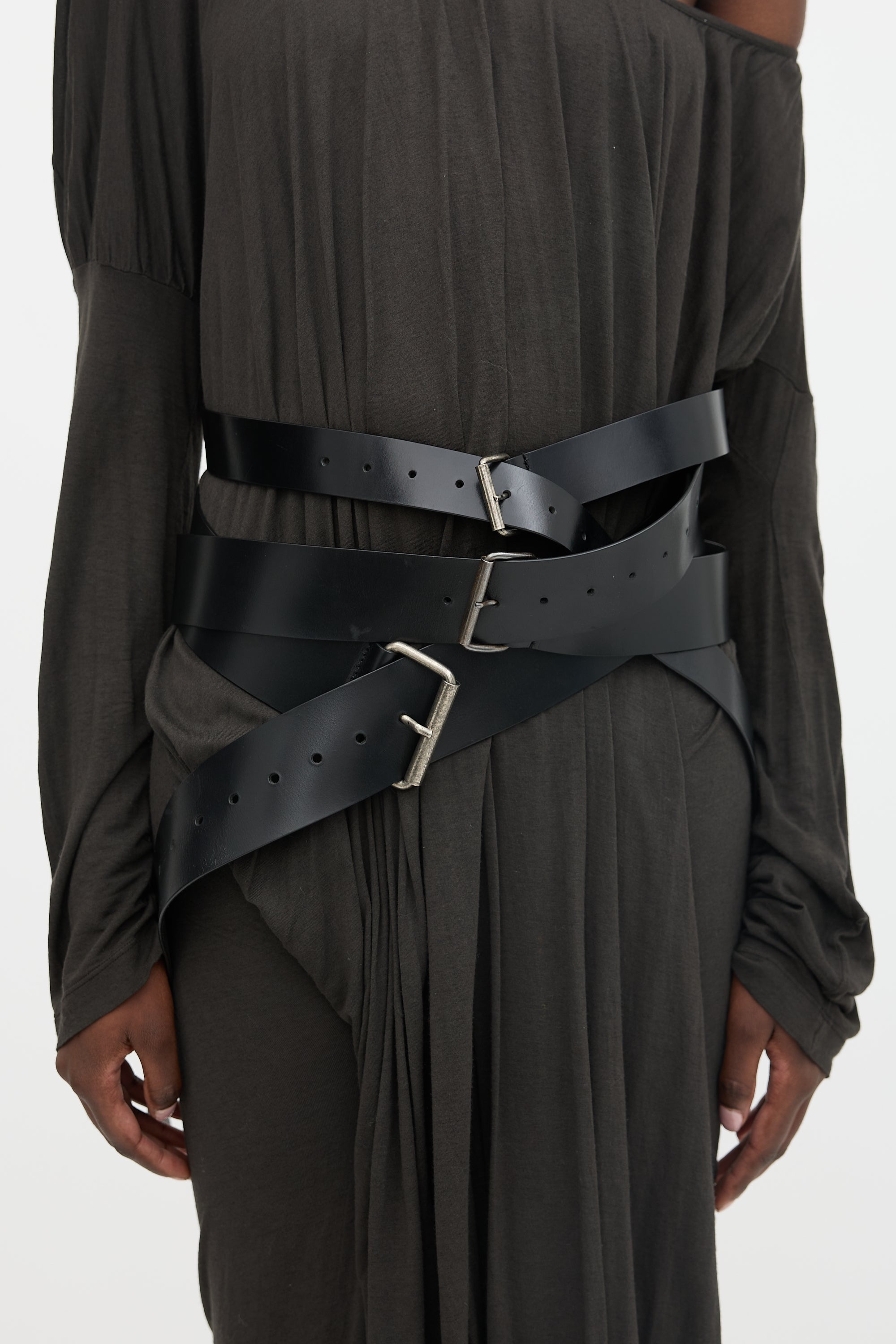 Ann Demeulemeester // FW 2018 Leather Triple Buckle Belt – VSP