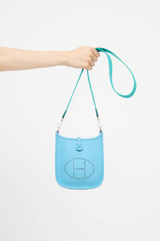Hermès 2021 Blue De Nord Zig Zag Evelyne TPM Bag