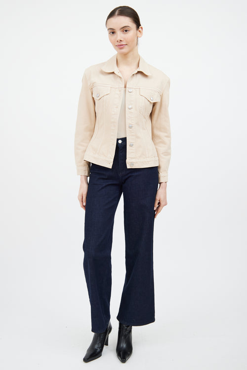 A.L.C. Beige Panelled Denim Jacket