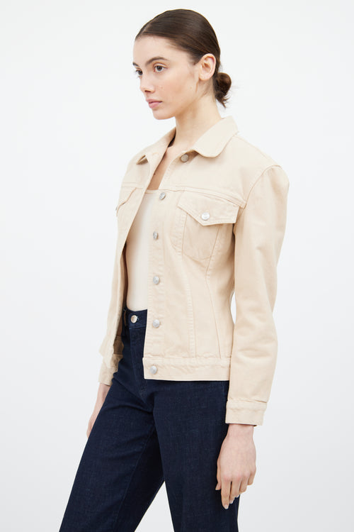 A.L.C. Beige Panelled Denim Jacket