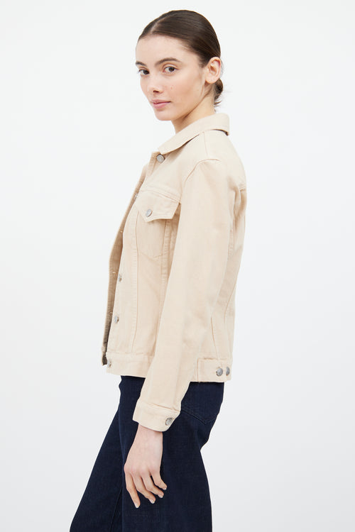 A.L.C. Beige Panelled Denim Jacket