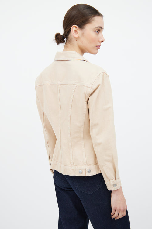 A.L.C. Beige Panelled Denim Jacket