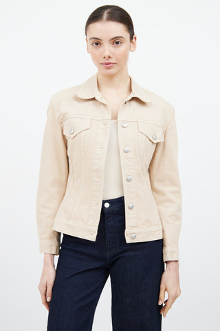 A.L.C. Beige Panelled Denim Jacket