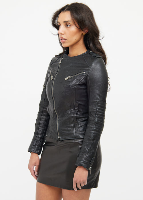 Anine Bing Black Leather Jacket