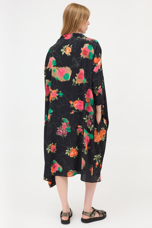 Antoni & Alison Silk Abstract Floral Dress