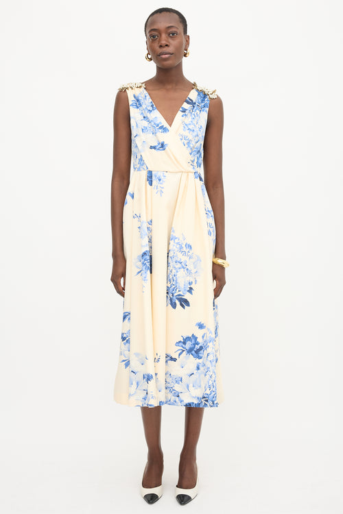 Antonio Marras Floral Embellished A-Line Dress