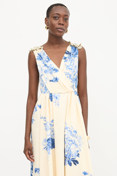 Antonio Marras Floral Embellished A-Line Dress