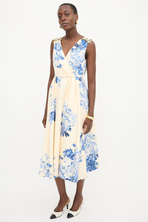 Antonio Marras Floral Embellished A-Line Dress