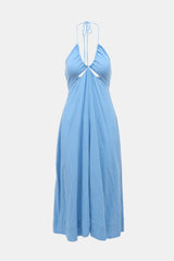 Apiece Apart Linen Halter Cutout Dress