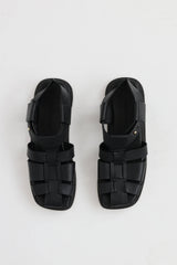 Khaite Leather Fisherman Woven Sandal